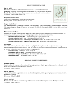 SIGNATURE CORRECTIVE CARE Express Facials Extractions are