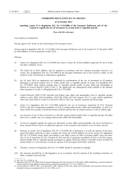 COMMISSION REGULATION (EU) No 1092/&bull;2014