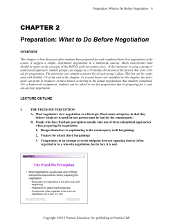 Preparation: What to Do Before Negotiation