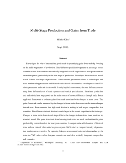 Multi-Stage Production and Gains from Trade