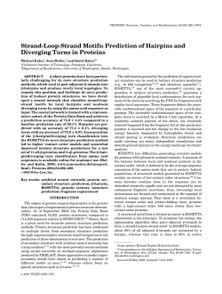 Strand-Loop-Strand Motifs: Prediction of Hairpins and
