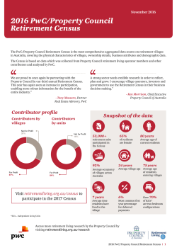 2016 PwC/Property Council Retirement