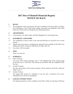 2017 Dave O`Donnell Memorial Regatta
