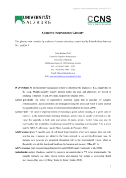 Cognitive Neuroscience Glossary