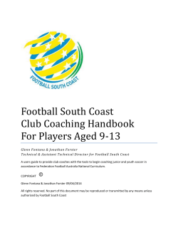 Football South Coast Club Coaching Handbook For Players Aged 9