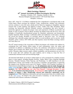 Black Sociology Matters - Association of Black Sociologists