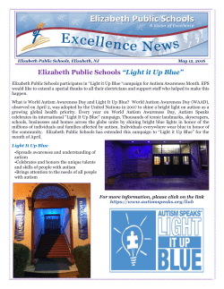 Elizabeth Public Schools &ldquo;Light it Up Blue&rdquo;
