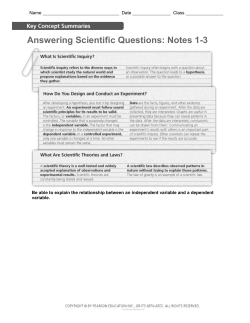 Answering Scientific Questions: HW 1
