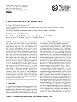 The carbon emissions of Chinese cities