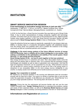 invitation - Smart Energy Systems Week Austria 2017