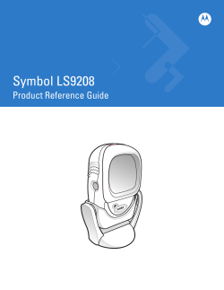 Symbol LS9208 Product Reference Guide (p/n 72E-60833