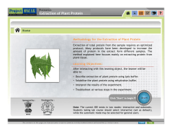 Extraction of Plant Protein