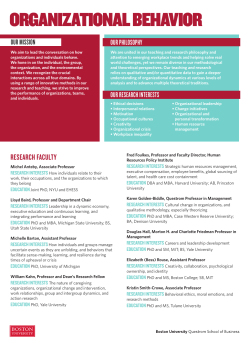 organizational behavior
