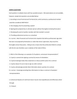 SAMPLE QUESTIONS Each question is multiple