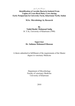 ﺑﺴﻢ ﺍﷲ ﺍﻟﺮﲪﻦ ﺍﻟﺮﺣﻴﻢ Identification of Aerobic Bacteria