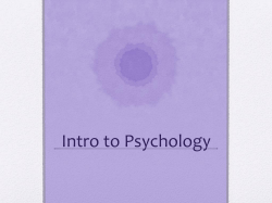 Intro to Psychology Power Point