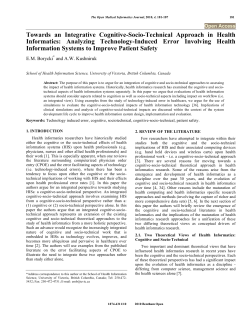 Towards an Integrative Cognitive-Socio