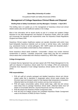 Management of Clinical and Clinical