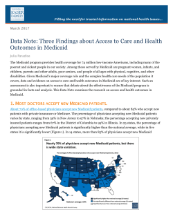 Three Findings about Access to Care and Health Outcomes in