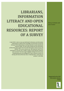 librarians, information literacy and open educational resources