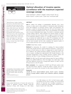 Optimal allocation of invasive species surveillance