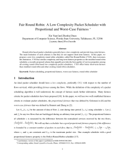 Fair Round Robin: A Low Complexity Packet