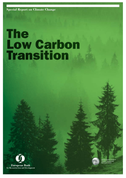 Special Report on Climate Change: The Low Carbon