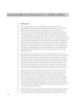 DISSOLVED OXYGEN LEVELS IN THE ROUGE RIVER