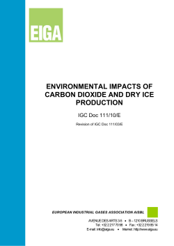 environmental impacts of carbon dioxide and dry ice production
