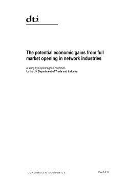 The potential economic gains from full market opening in network