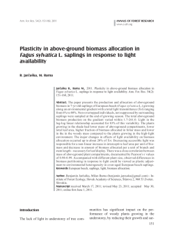 Plasticity in above-ground biomass allocation in