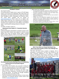 Impressions from Hawks S.C. Evaluation Sessions BU11 Team Wins