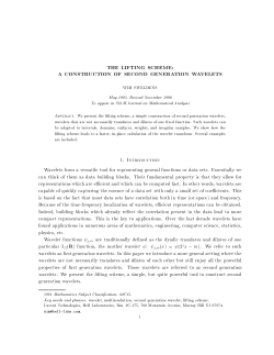 THE LIFTING SCHEME: A CONSTRUCTION OF SECOND