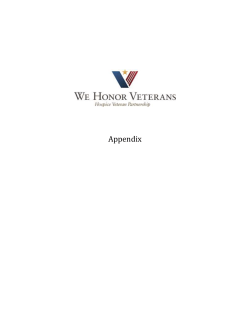 Appendix Items - We Honor Veterans