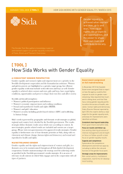 How Sida Works with Gender Equality