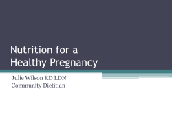 Healthy Eating for a Healthy Mom and a Healthy Baby