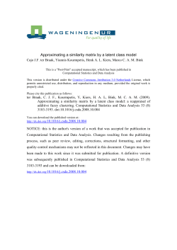 Approximating a similarity matrix by a latent class model
