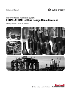 FOUNDATION Fieldbus Design Considerations