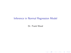 Inference in Normal Regression Model