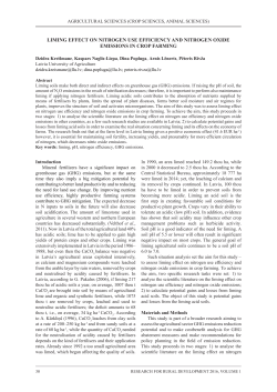 liming effect on nitrogen use efficiency and nitrogen oxide