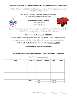Boy Scouts Troop 39 – Annual Poinsettia Plants Fundraiser Order