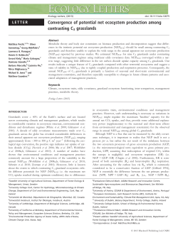 Convergence of potential net ecosystem production among