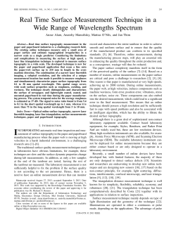 Real Time Surface Measurement Technique in a Wide Range of