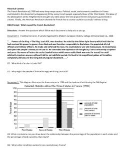 Causes of the French Revolution DBQ
