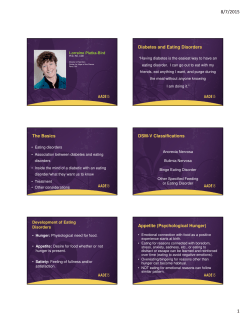 Diabetes and Eating Disorders The Basics DSM