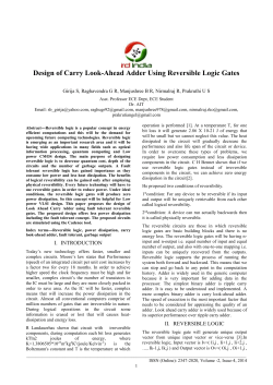 Design of Carry Look-Ahead Adder Using Reversible