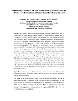 Leveraging Machine-Learned Detectors of Systematic Inquiry