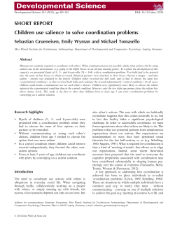 Children use salience to solve coordination problems