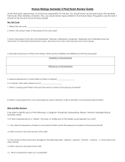 Honors Biology Semester 2 Final Exam Review Guide