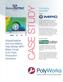 ShapeGrabber and InnovMetric Help Molder MPC Make Timely Auto